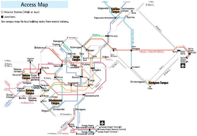 Tokyo access map